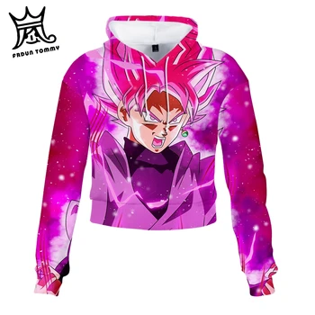 

FRDUN TOMMY Dragon Ball Women's Fashion sweatshirt girls bare midriff cropped Hoodies Jumper Crop Pullover Top sexy women clothe