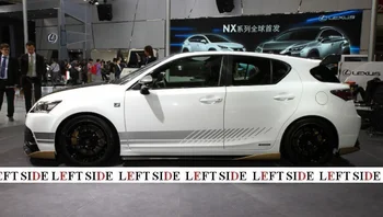 

LEFT SIDE Car Stickers HD Inkjet Stripes Engraving Racing Speed Sport Decal Car-styling Vinyl Personality Waterproof Stickers