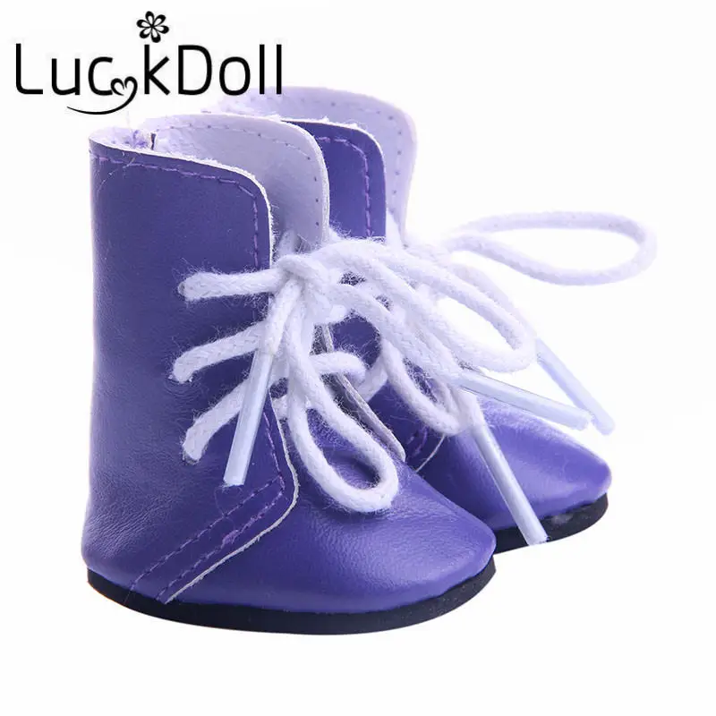 LUCKDOLL/однотонные сапоги с ремешками, подходят для 14,5 Дюймов, американская кукла, Велли, аксессуары, игрушки для девочек, поколение, подарок