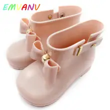 ; Прочные водонепроницаемые резиновые сапоги для маленьких девочек; мягкая прозрачная обувь для милых маленьких мальчиков и девочек