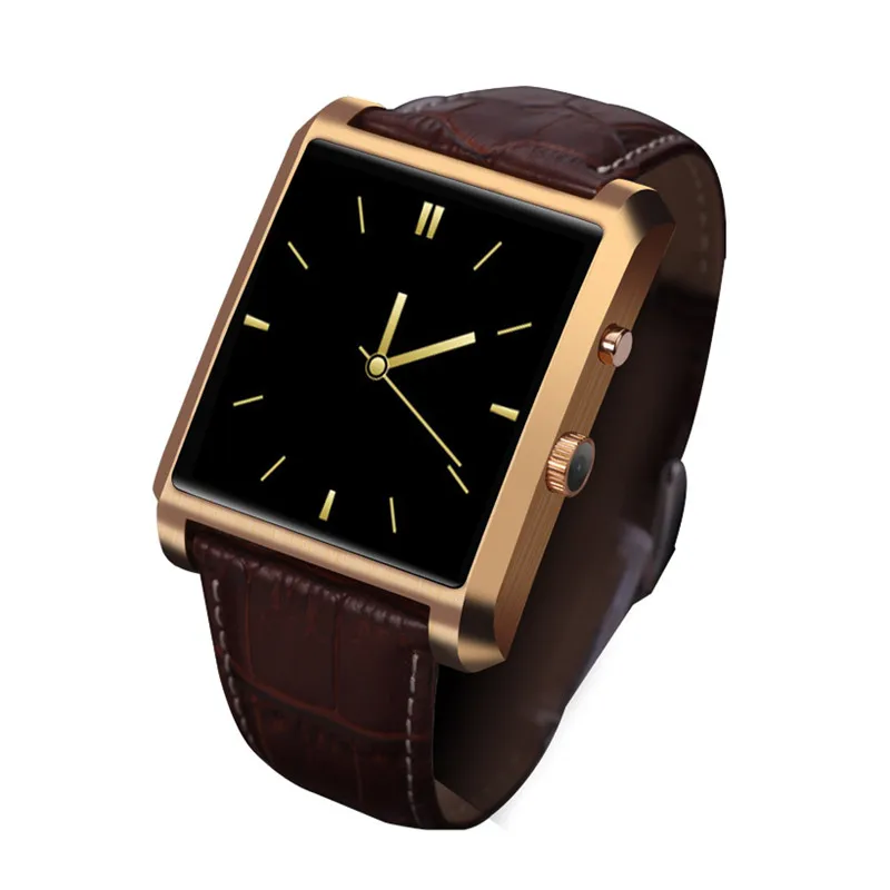 Dm08 bluetooth smart watch faixas de couro de vaca negócio