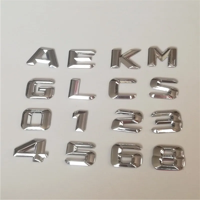 

Trunk Rear Emblem Badge Letters Sticker For Mercedes Benz AMG C CLK CLS Class S GL ML SLK GLK A B E W205 W213 GLA GLC W211 W210