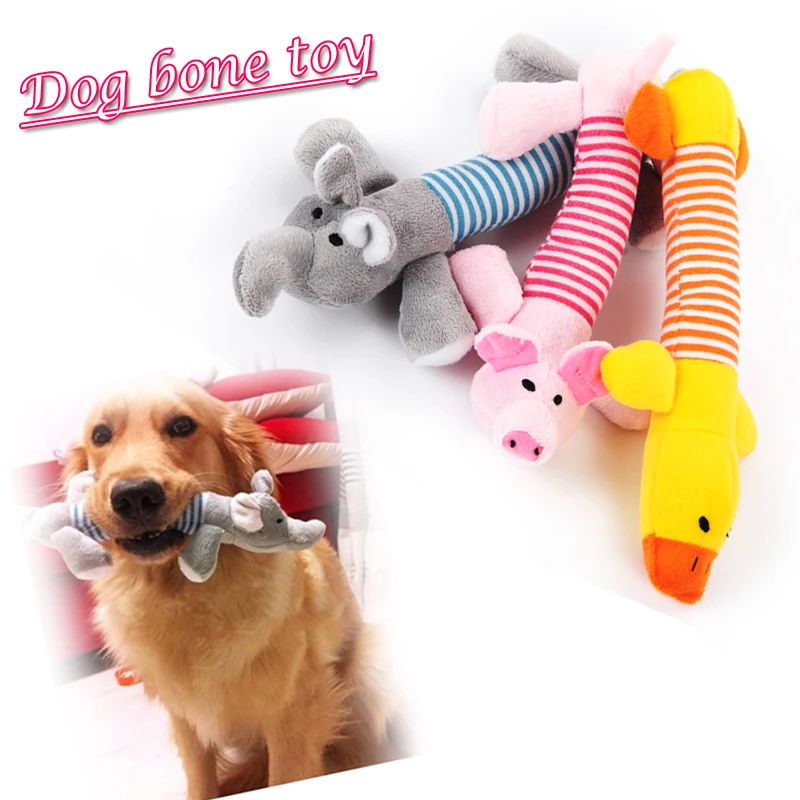 Dog Cat Pet Chew Toys Canvas Durability Vocalization Dolls Bite Toys