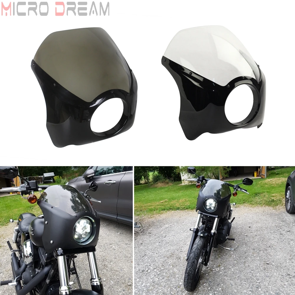 Мотоциклетная маска для фар 5 75 дюйма переднее лобовое стекло Harley Sportster XL883 XL1200 Custom