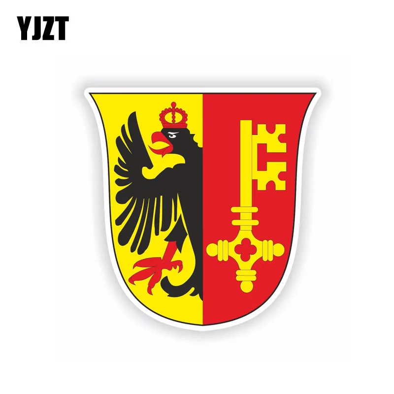 

YJZT 11.5CM*11.7CM Styling Geneva Switzerland Coat Of Arms Reflective Decal Car Sticker Accessories 6-1945