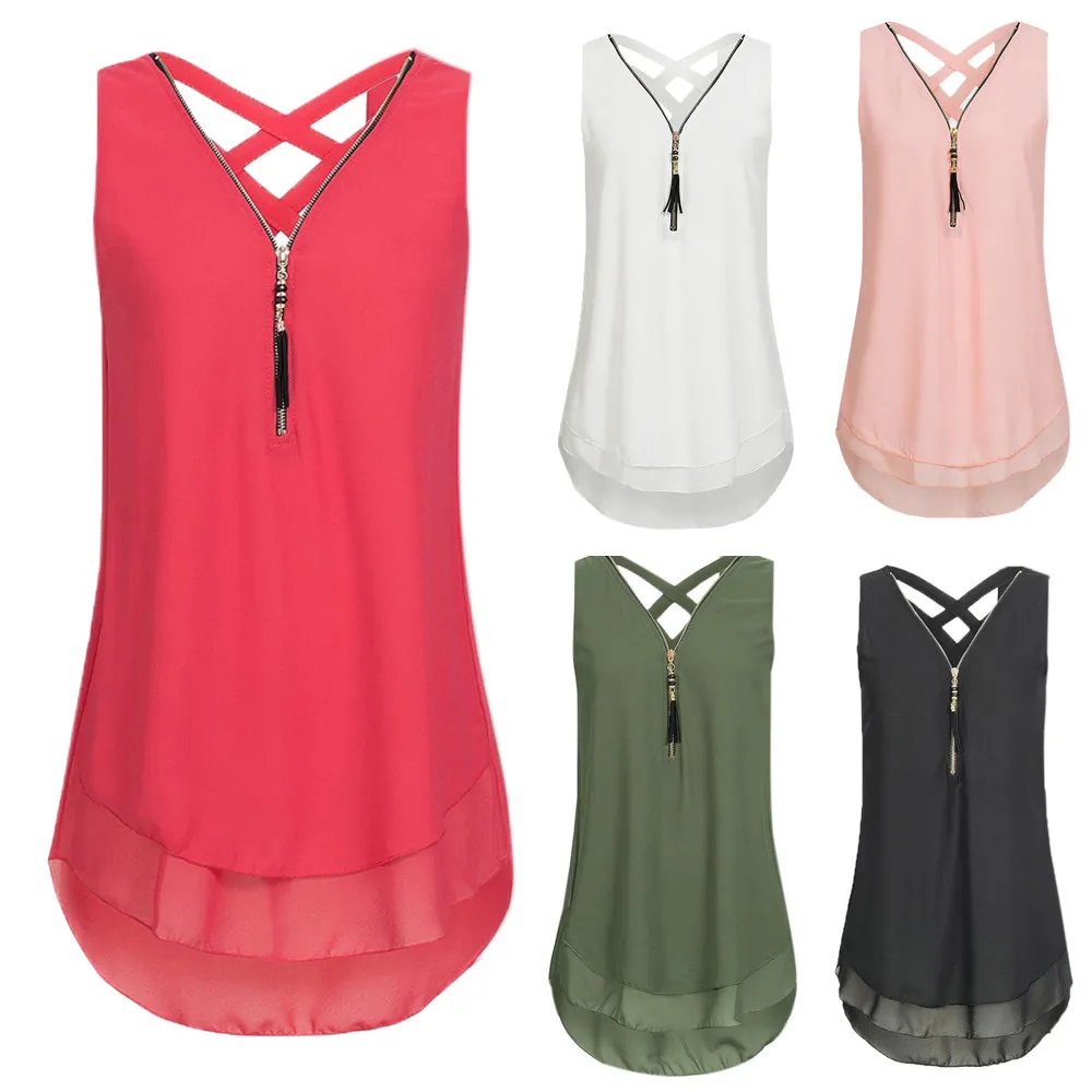 Aliexpress.com : Buy Women Loose Sleeveless Tank Top Cross