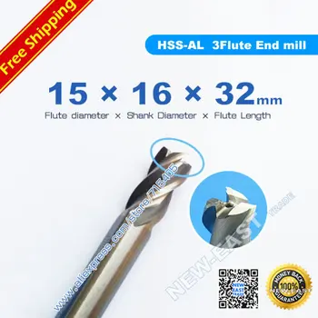 

New 5pcs 3flute HSS-AL dia 16mm endmill milling cutter machine tool CNC lathe tool 3F*15*16*32*92mm 15x16x32x92mm