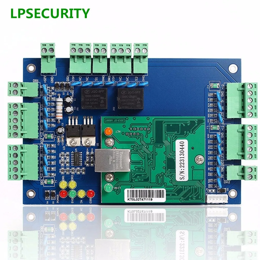 

LPSECURITY WG26 TCP/IP Network Entry Access Control Board Panel Controller For 2 Doors 4 Reader Home Security