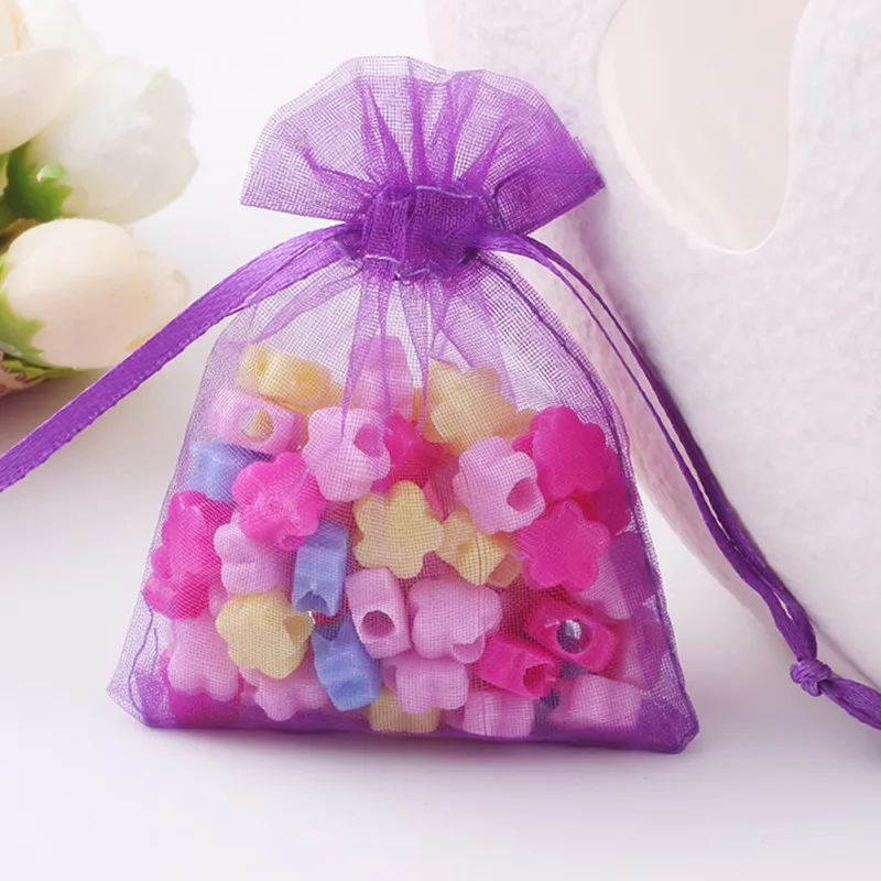 

50PCS Organza Gift Bags Drawstring Pouch Wrap Drawstring Jewelry Packaging Bags For Wedding Christmas Gift Hot Sale
