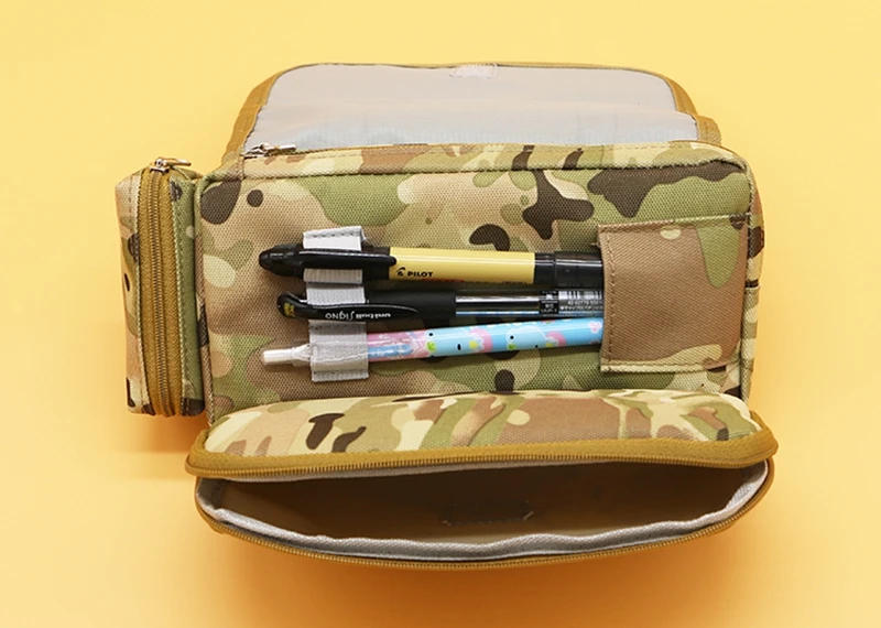 Пенал камуфляжная ткань Оксфорд многослойная канцелярская сумка multi-function pencil case