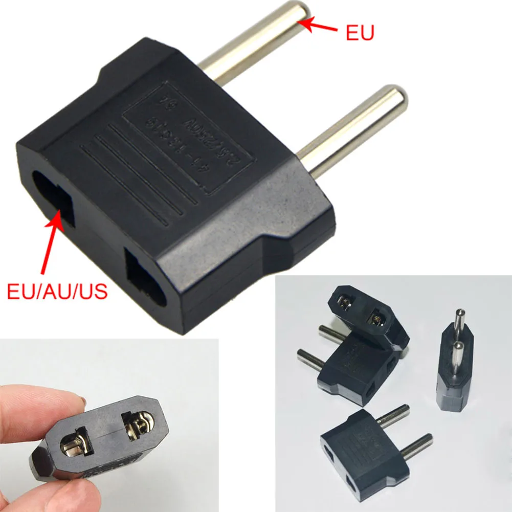 5 шт. 220 В/5A ЕС розетка адаптер Портативный Pactical адаптер двойное использование гнездо черный цвет преобразования штепсельная розетка адаптер