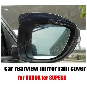 

plastic Car Rearview Mirror Rain Eyebrow Side Shine Cover Stickers for SKODA for SUPERB 09-13 one pair new