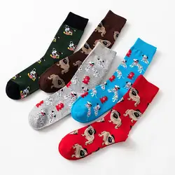 Новые мужские носки красочные осенние собаки носки в трубке socktte повседневные хлопковые носки EU41-46 удобные Meias эластичные Soxs мягкие Hocok