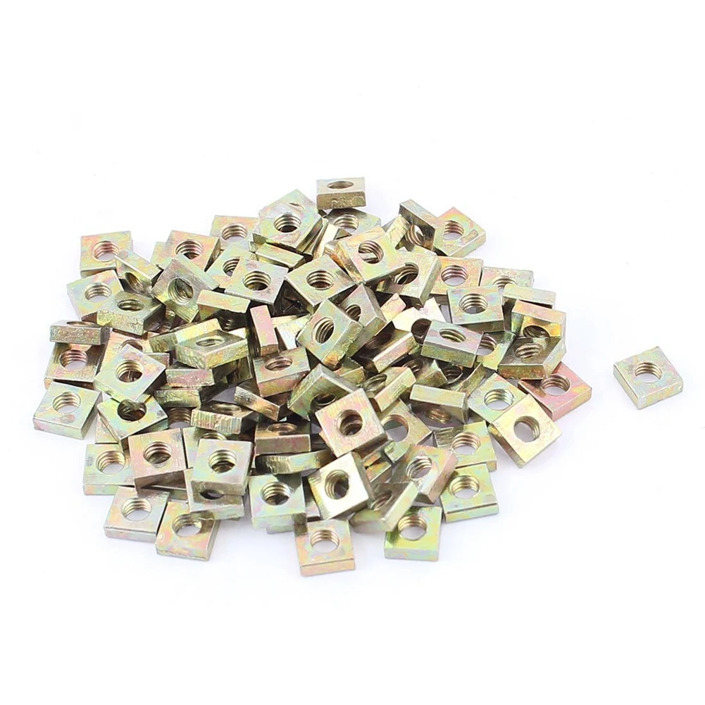 M3x5.5x2mm Zinc Plated Square Nuts Bronze Tone 100pcsin Nuts from Home