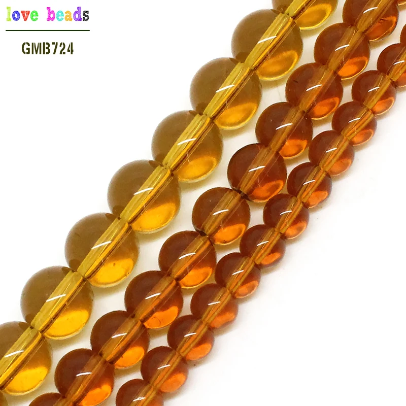 Buy Synthesis Yellow Clean Glass Beads 6/8/10MM For
