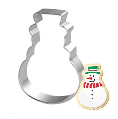 Рождественская форма для печенья из нержавеющей стали, форма для конфет, печенья, инструменты для приготовления пищи, Рождественская тематика, металлические формочки, форма для снежинок - Цвет: Прозрачный