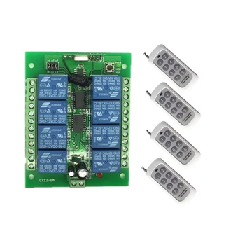 

DC 2V 24V 8CH 8 CH Wireless Remote Control LED Light Switch Relay Output Radio RF Transmitter And 315/433 MHz Receiver