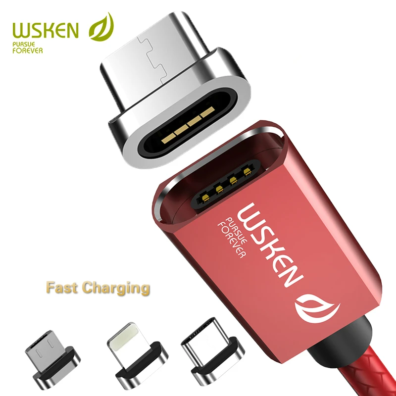 Wsken X1 Магнитный кабель типа C для iPhone зарядное устройство магнитный USB Type шнур