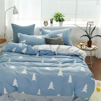 

Pine Cartoon Cozy Home Textile 4pcs Bedding Set Bed Cover Bed Sheet Duvet Cover Pillowcase Bed Bedclothes Queen Elegant Adult