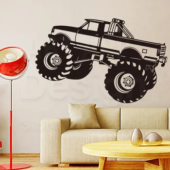 

Art Design home decoration Vinyl Big truck Wall Sticker removable colorful house decor PVC Off-road vehicle decals in rooms