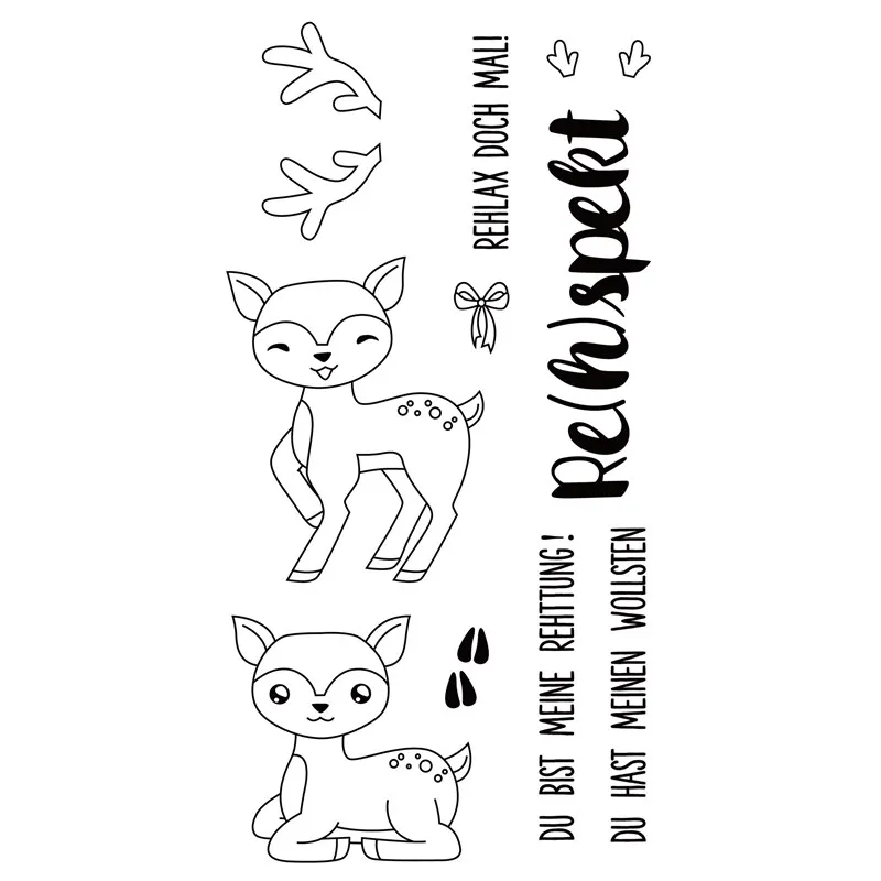 

German word Transparent Clear stamp and cutting dies DIY Silicone Seals Scrapbooking /Card Making/Photo Album Decoration