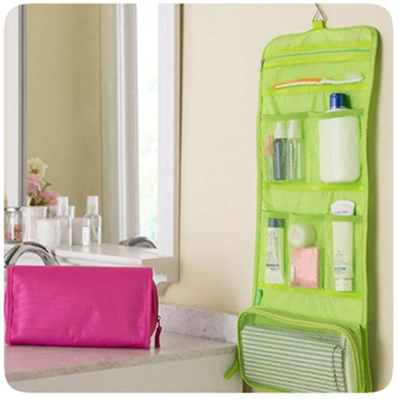 

2018 Hanging Travel Cosmetic Bag High Capacity Zipper Makeup Case Makeup Bags Necessaries Organizer Storage Pouch Toiletry Bag