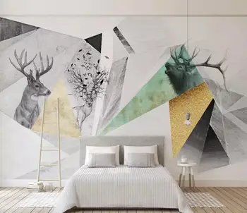 

Custom Wallpaper 3D Block mosaic geometry Murals Living Room Sofa Bedroom Modern wall papers home decor