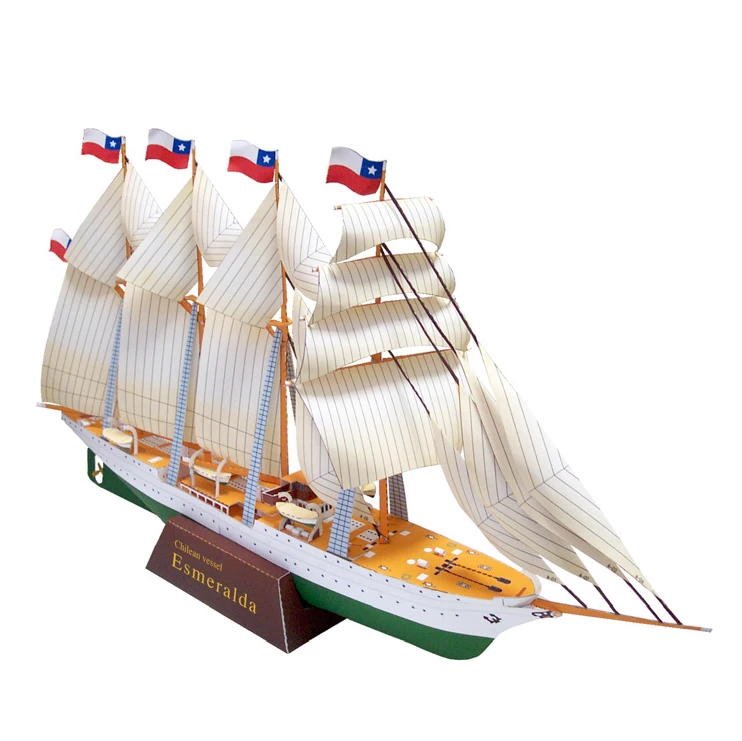 Парусник Esmeralda корабль бумажный корабль модель собрать ручной работы игра-головоломка детская игрушка «сделай сам»
