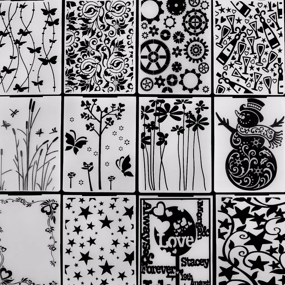 

ZhuoAng Beautiful Flowers&plants Embossing Folder for Scrapbook Folder for Scrapbook DIY Album Card Tool Plastic Template