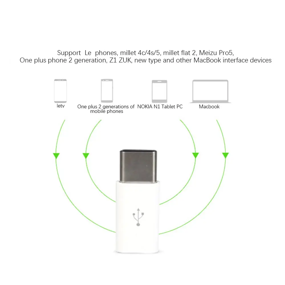 Портативный USB конвертер микро-3,1 type-C зарядное устройство адаптер forIAOMI 4c/4 СПС другие телефоны Android