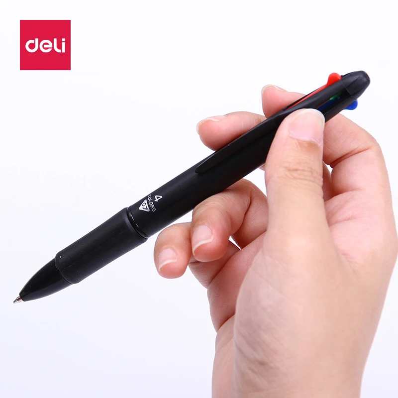 12 шт./упак. разноцветная ручка классическая приковывающая взгляд 4 в 1 Красочные Выдвижная шариковая ручка, мульти Функция ручка,(0,7 мм), и мы предоставим вам бесплатную доставку