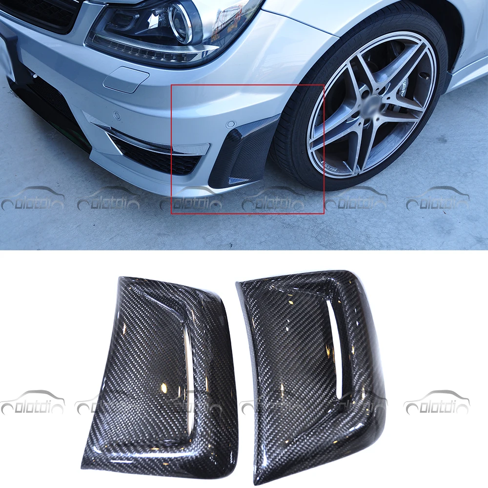 Для Mercedes w204 amg Benz C63 AMG 2008-2011 углеродное волокно автомобильный Стайлинг переднее крыло бампер вентиляционная маска