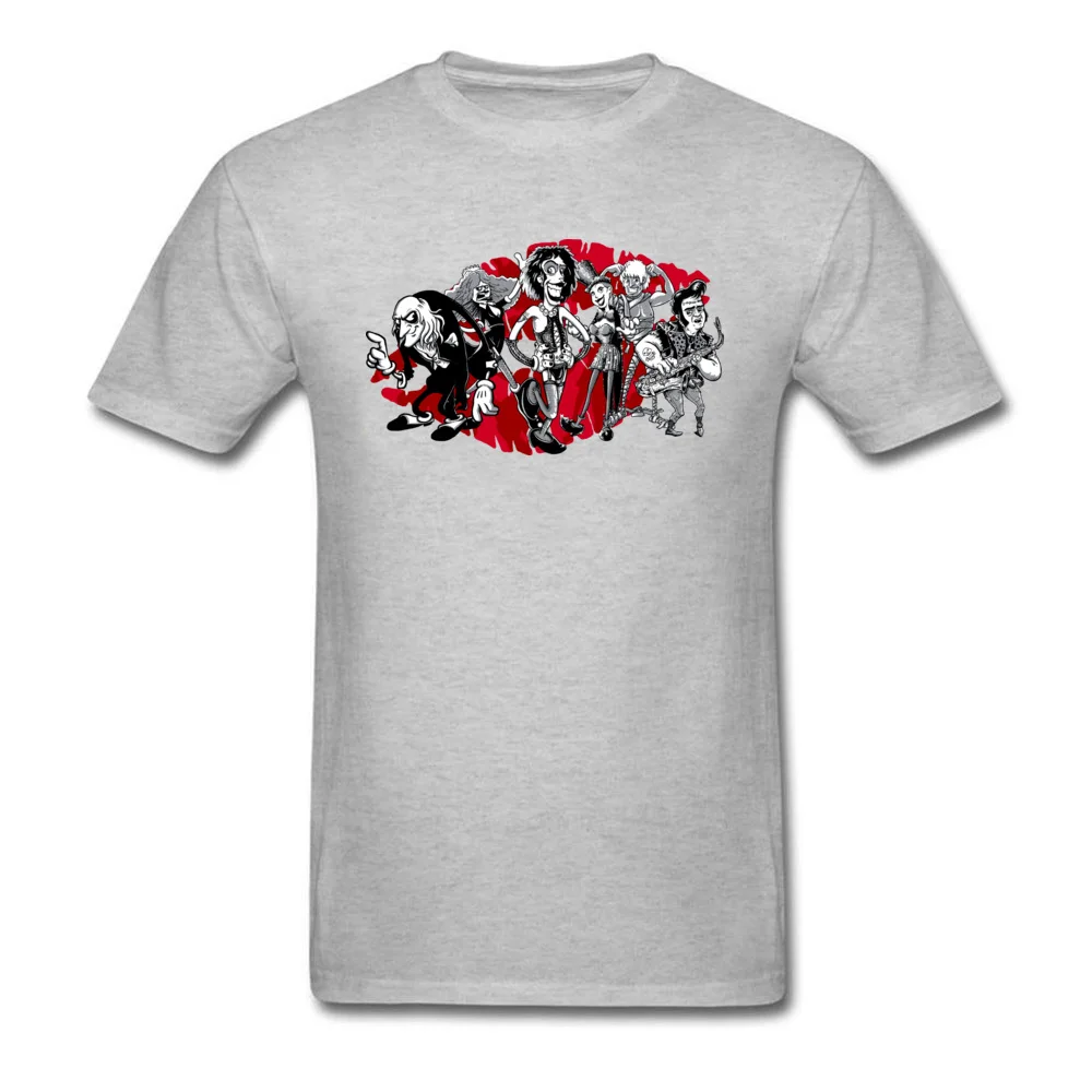 Rocky Horror Toons T-shirts Short Sleeve Custom 2018 Fashion Men Summer Autumn Tees Custom Tee-Shirt Round Collar Cotton Rocky Horror Toons grey