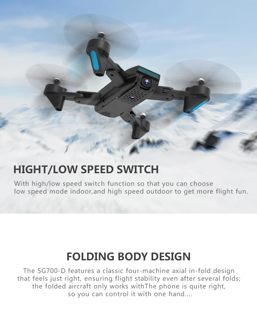 k hd grande angular câmera dobrável quadcopter