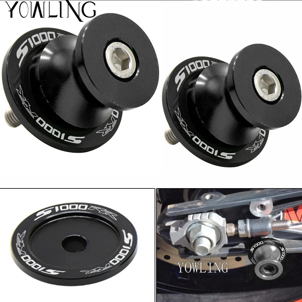 

For BMW S1000RR HP4 S1000R S1000XR S 1000 R S1000 RR 8MM Motorcycle CNC Aluminum Swingarm Spools slider stand Screws accessories