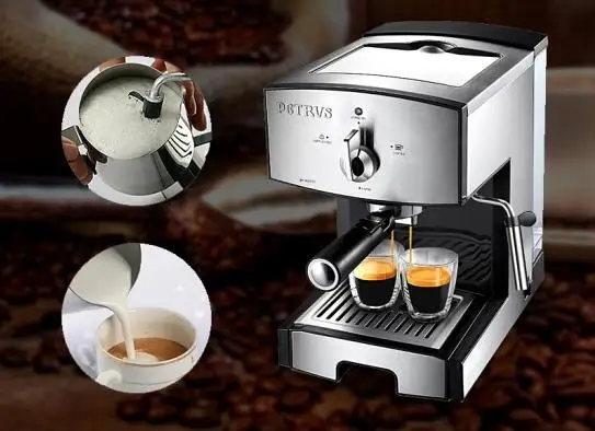 Petrus итальянская домашняя кофейная машина высокого давления PE3360 20 бар из нержавеющей стали, бытовая Эспрессо-кафе, сделай сам, молочная пена