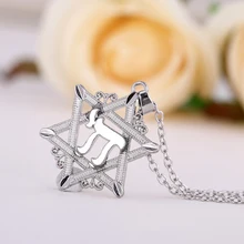 Dawapara dawapara nova estrela religiosa de david pingente colar para homem e mulher banhado a prata colar jóias ah111509