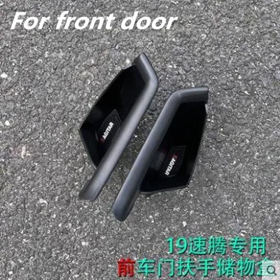 

Free Shipping ABS 2pcs/lot Car door armrest storage box inside case box placement box for for 2019 Volkswagen VW JETTA 7 MK7