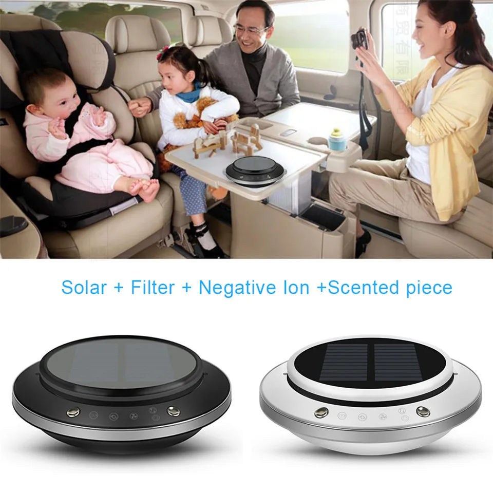 Cunymagos Portable Solar Car Air Purifiers Universal Car Styling Air Purifier Anion Fragrance Purifier Air Cleaner Ionizer Air Freshener  (11)