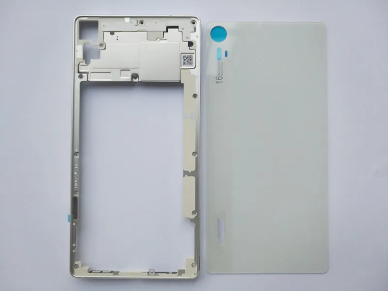 

New Aluminum Middle Frame Glass Battery Door Back Cover Housing Case For Lenovo VIBE Z90 Z90a40 Z90-7 With Power Volume Button