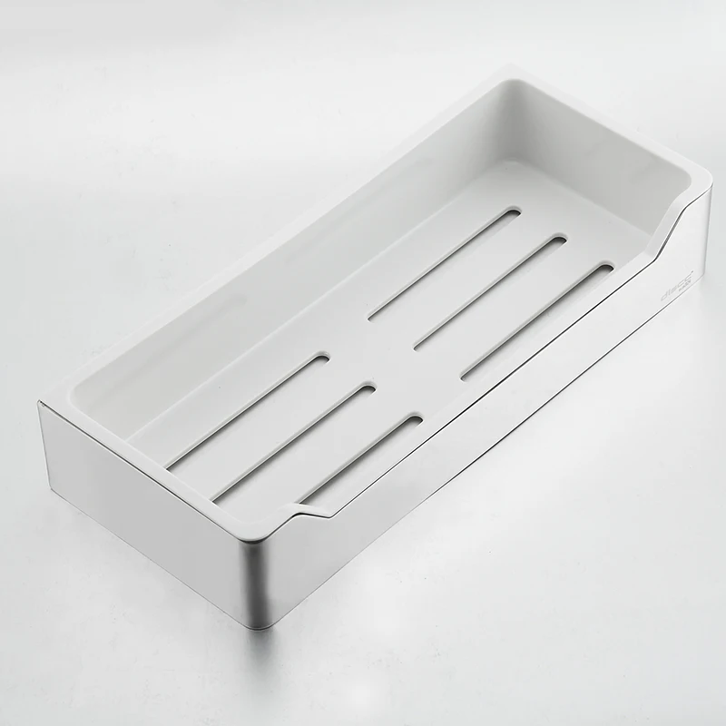 

ABS resin and 304 stainless steel Single layer square bathroom shelves