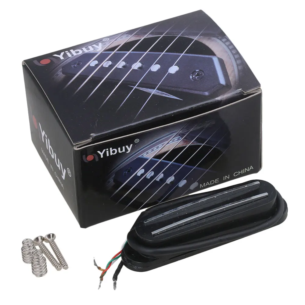 Yibuy Dual Rail Coill Магнитный хамбакер Для электрогитары черный | Спорт и развлечения