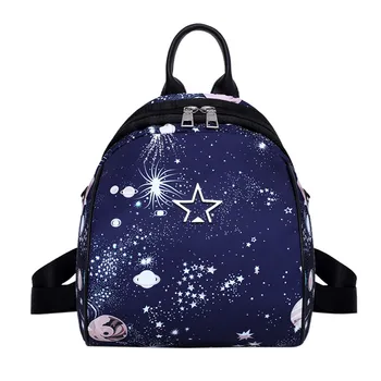 

Sleeper #401 2019 fashion Women Nylon Oxford Starry Pattern Backpacks Waterproof Star School Bags unique design Drop Shipping