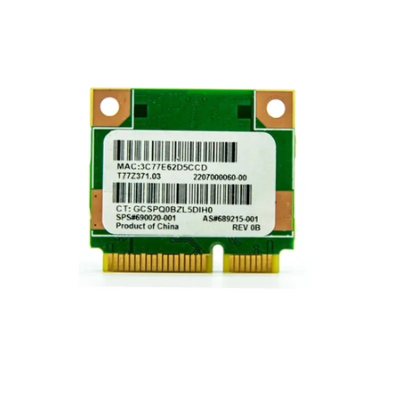 

PCI-E Mini 802.11b/g/n RT3290 Network Card+Bluetooth for HP Laptop Envy Pavilion Probook Sleekbook