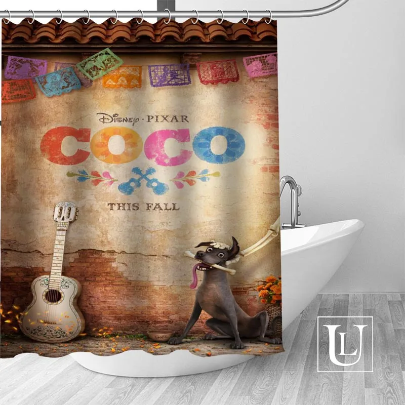 Waterproof Bathroom Curtains Modern pixar coco Apollon Shower Curtain
