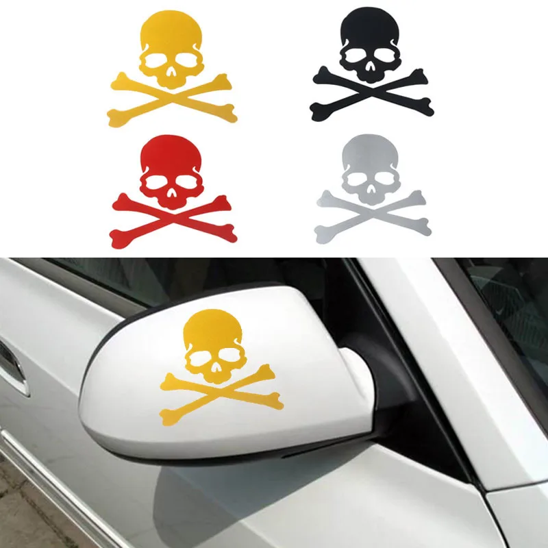 

Car Stickers Fashion Skull Design 3D Decoration Sticker For Car Side Mirror Rearview Auto Decoration Accessories Car styling