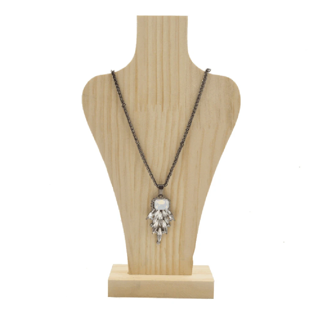 2 Pieces Necklace Pendant Chain Jewelry Bust Display Holder Free Stand Showcase Display Jewelry Holder Rack