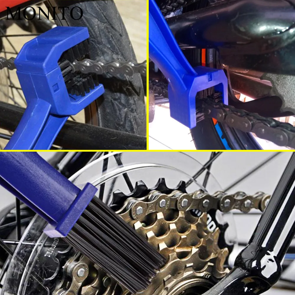 Цепь Мотоцикла обслуживание Чистящая щетка для чистки инструмента для KAWASAKI Z900 Z650 Z800 ниндзя 250 300R 300 Z250 Z300 250R синий/красный