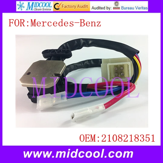 

New Heater Blower Motor Resistor Regulator use OE NO. 2108218351 , 9140010179 for Mercedes-Benz W210 W202