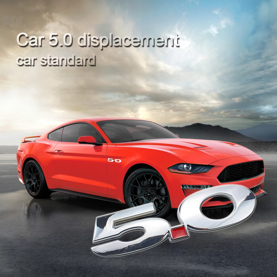 

Car Personality Modification Metal Stickers 5.0 Car Stickers 3D Logo Badge Decals Car Styling Accessories For Ford Mustang